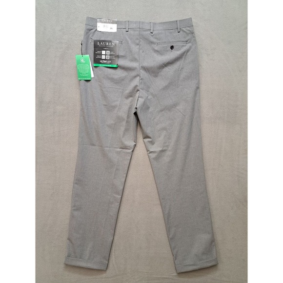 New Ralph Lauren Men's Classic UltraFlex Stretch Pleated Suit Pants 38x34 Gray - Picture 7 of 11